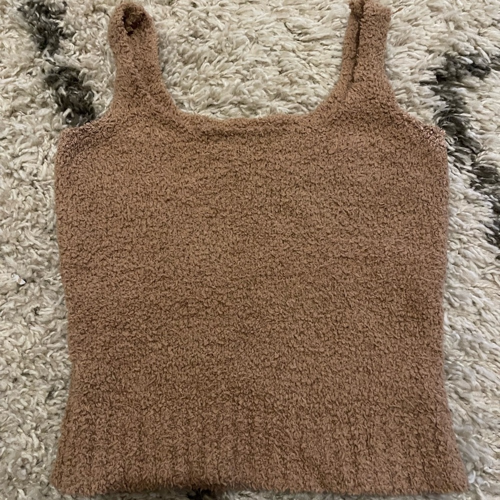 SKIMS Cozy Knit Tank Camel/Tan S/M